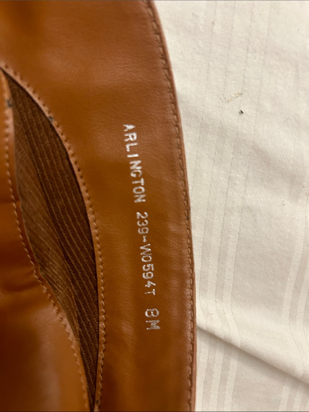White Mountain Cognac Genuine Leather Mid-Calf Heeled Boots - Picture 3 of 7